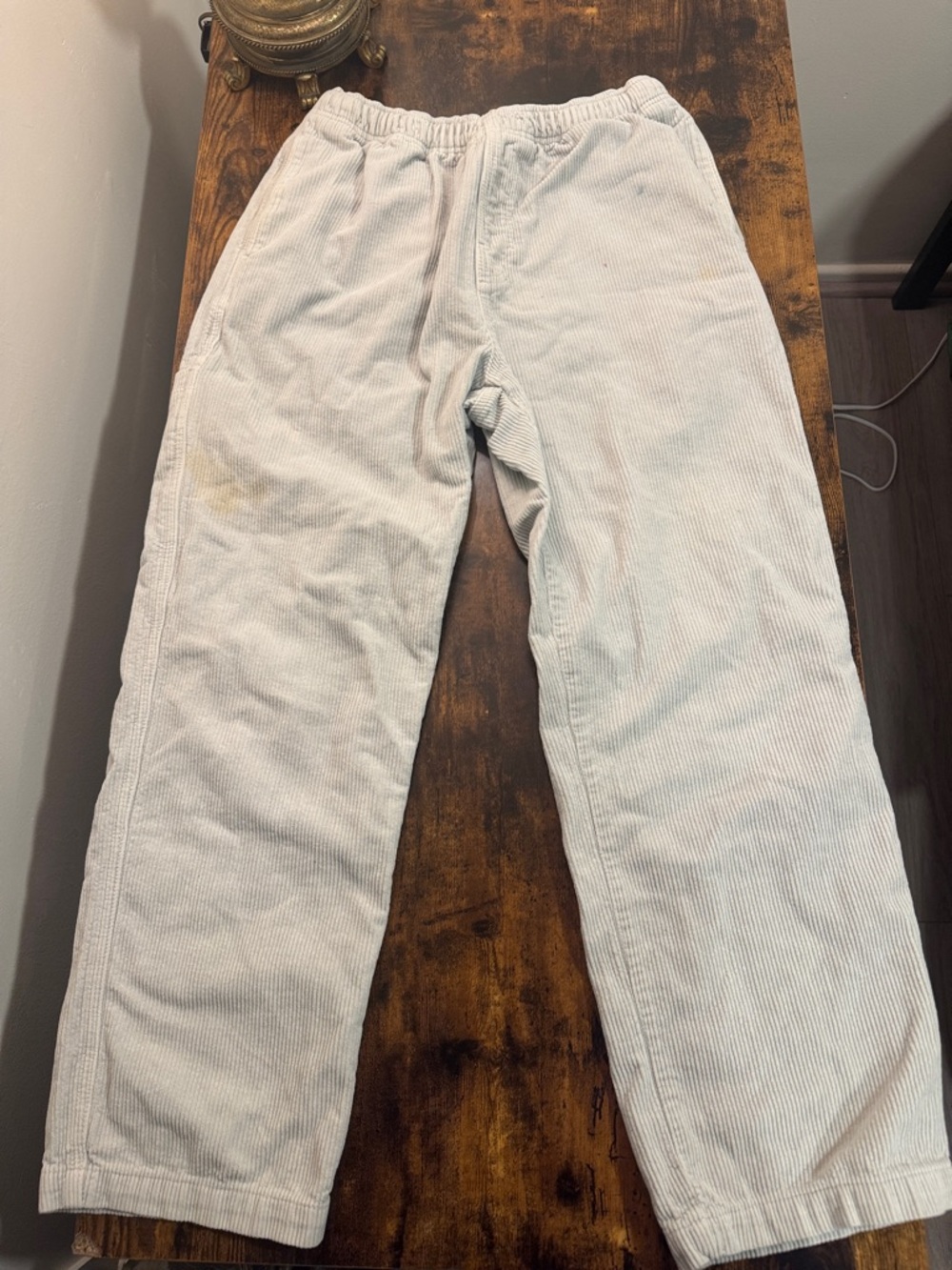 Stussy Light Gray Corduroy Pants